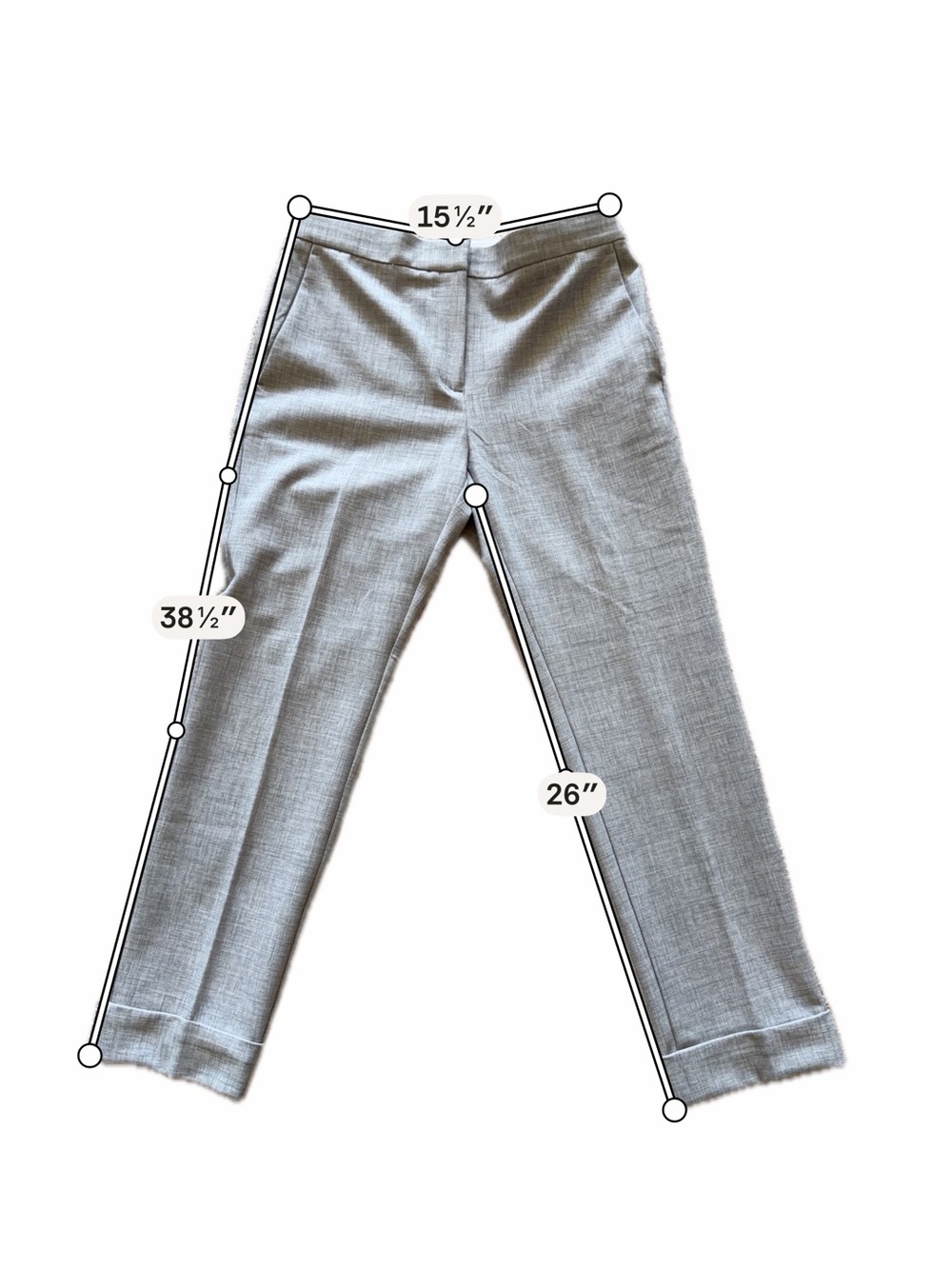 Ann Taylor Straight Leg Women's Dress Pants in Light Gray